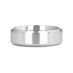 CORONAL Men’s Polished Finish Beveled Edges Titanium Wedding Ring with Raised Center - 6mm & 8mm
