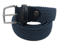 Woven Stretch Belt Solid Denim Blue