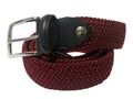 Woven Stretch Belt Two-Tone Light Red/Black