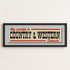 Framed Country & Western Cardio Bumper Sticker Art Print