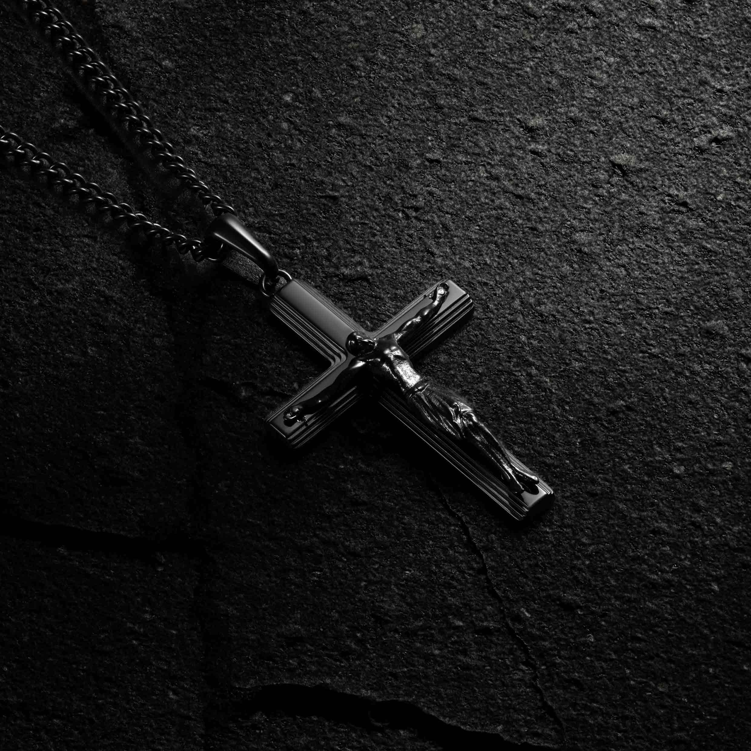 Crucifix Pendant - Stealth