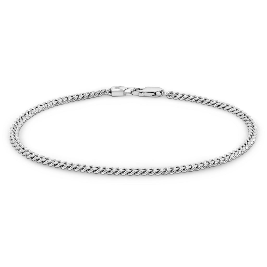 Curb Chain Bracelet, 3MM - Sterling Silver