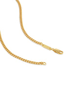Curb Chain Necklace, 3MM - 14K Gold