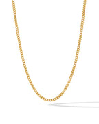 Curb Chain Necklace, 3MM - 14K Gold