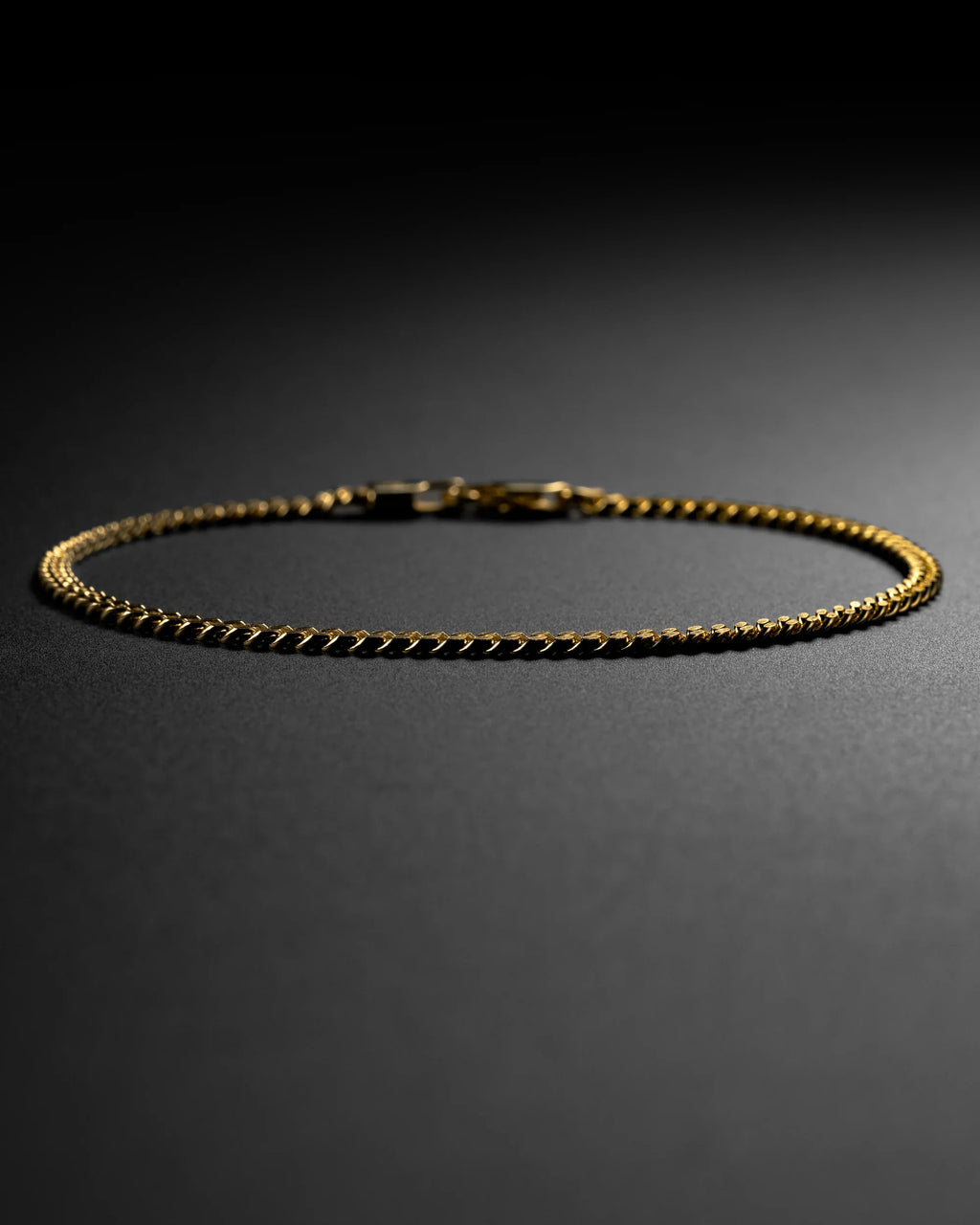 Curb Chain Bracelet, 3MM - 14K Gold