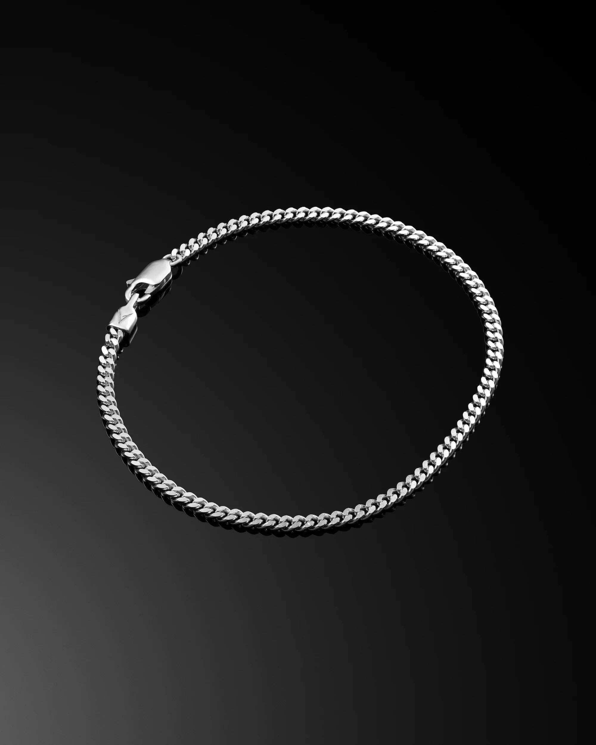 Curb Chain Bracelet, 3MM - Sterling Silver