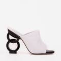 The Cymmer White Leather Women Sandal