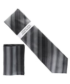 Vittorio Farina Men's Geometric Design Necktie & Pocket Square