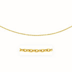 14k Yellow Gold Pendant Chain with Textured Links (3.3 mm)