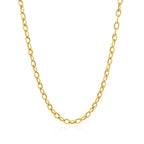 14k Yellow Gold Pendant Chain with Textured Links (3.3 mm)