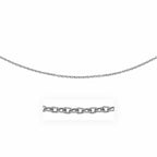 3.5mm 14k White Gold Pendant Chain with Textured Links
