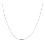 Double Extendable Diamond Cut Cable Chain in White Gold (0.87 mm)