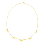 14k Yellow Gold Necklace with Circle Dangle Stations