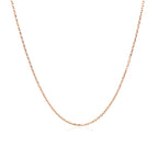 14k Pink Gold Diamond Cut Cable Link Chain (0.87 mm)