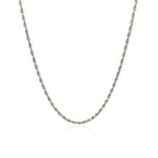 10k White Gold Solid Diamond Cut Rope Chain (1.60 mm)