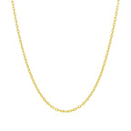 14k Yellow Gold Round Cable Link Chain 1.5mm