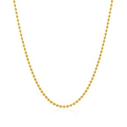 18k Yellow Gold Bead Chain 1.5mm (1.50 mm)