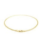 2.5mm 14k Yellow Gold Curb Link Anklet