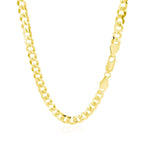 5.7mm 14k Yellow Gold Solid Curb Chain