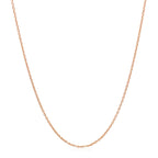 14k Rose Gold Oval Cable Link Chain (0.97 mm)