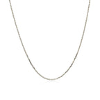 10k White Gold Adjustable Cable Chain (1.10 mm)