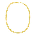 14k Yellow Gold Cuban Chain Choker Necklace