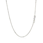 10k White Gold Cable Chain 1.1mm
