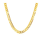 3.6mm 14k Yellow Gold Solid Curb Chain