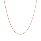 14k Rose Gold Diamond Cut Round Wheat Chain (0.60 mm)