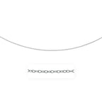 2.5mm 14k White Gold Pendant Chain with Textured Links