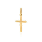 14k Two Tone Gold Crucifix Motif Pendant