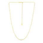 14k Yellow Gold Adjustable Sparkle Chain 1.5mm