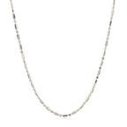 14k White Gold Diamond-Cut Alternating Bead Chain 1.5mm