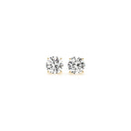 1 cttw Certified IGI Lab Grown Round Diamond Stud Earrings 14k Yellow Gold (G/VS2)