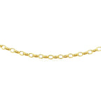 3.2mm 14k Yellow Gold Oval Rolo Bracelet