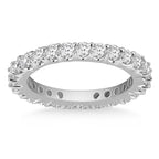 14k White Gold Common Prong Round Diamond Eternity Ring