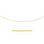 14k Yellow Gold Pendant Chain with Textured Links (2.50 mm)