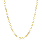 2.5mm 14k Yellow Gold Pendant Chain with Textured Links
