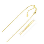 10k Yellow Gold Adjustable Box Chain 0.85mm