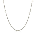 14k White Gold Round Cable Link Chain 1.5mm
