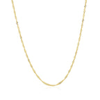 14k Yellow Gold Singapore Style Adjustable Chain (1.40 mm)