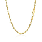 10k Yellow Gold Solid Diamond Cut Rope Chain (3.00 mm)