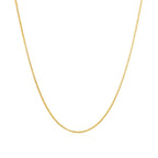 14k Yellow Gold Diamond Cut Round Wheat Chain 0.6mm