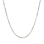 14k White Gold Adjustable Snake Chain 0.85mm