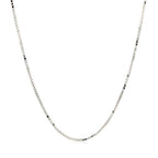 10k White Gold Adjustable Box Chain 0.85mm