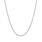 Sterling Silver Rhodium Plated Cable Chain (1.40 mm)