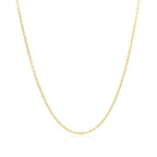 14k Yellow Gold Diamond Cut Cable Link Chain (1.10 mm)