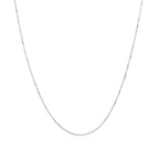 10k White Gold Classic Box Chain 0.45mm