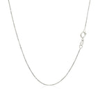 10k White Gold Classic Box Chain 0.45mm