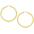 14k Yellow Gold Polished Hoop Earrings (50 mm)